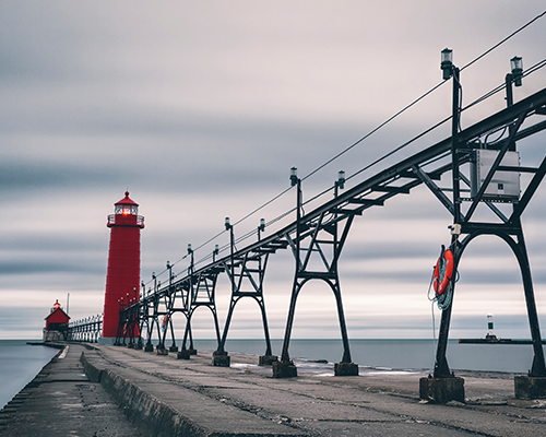 bridge over Lake Michigan